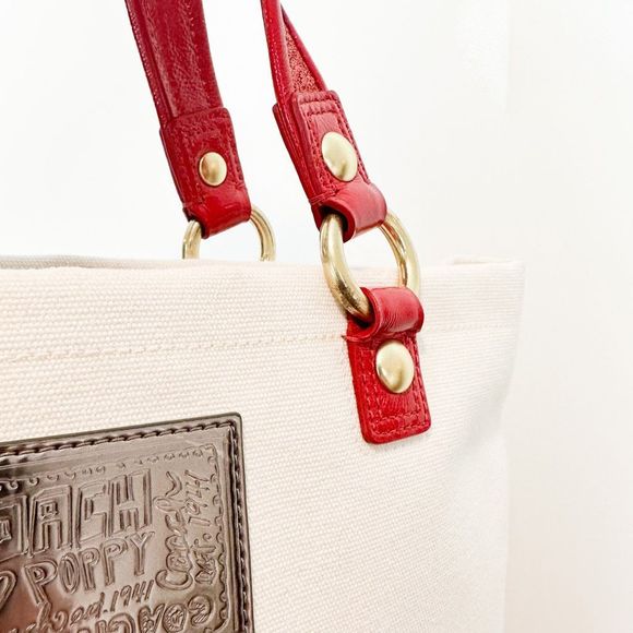 Coach Poppy-Chan Cherry Evie Tote Japanese Kawaii Pink Shoulder Bag 15542 Canvas - Picture 9 of 15